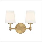 Luminaire de vanité Savoy House Meridian M80050NB  2 Lumières 120W Laiton naturel