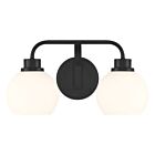 Savoy House M80080MBK 2-Lumières 120W Noir mat Lumière Vanité