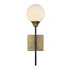 Applique Murale Savoy House Meridian M90003-79 1 Lumière Bronze Huilé Frotté Avec Laiton Naturel