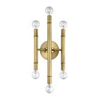 Applique Murale Savoy House Meridian  M90018Nb 6 Lumières Laiton Naturel
