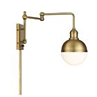 Applique Murale Savoy House Meridian M90052Nb 1 Lumière Laiton Naturel