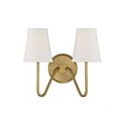 Applique Murale Savoy House Meridian  M90055Nb 2 Lumières Laiton Naturel