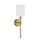 Applique Murale Savoy House Meridian M90057Nb 1 Lumière Laiton Naturel