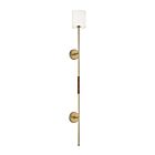 Applique Murale Savoy House Meridian M90063Nb 1 Lumière Laiton Naturel Avec Accent En Cuir