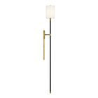 Applique Murale Savoy House Meridian M90069Bnb 1 Lumière Noir Avec Accents En Laiton Naturel