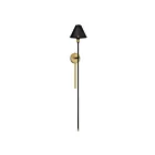 Applique Murale Savoy House Meridian M90070Bnb 1 Lumière Noir Avec Accents En Laiton Naturel