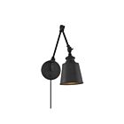 Savoy House M90089MBK 1-Lumière 60W Noir mat Applique murale