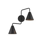 Savoy House M90111MBK 2-Lumières 120W Noir mat Applique murale