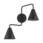 Savoy House M90111MBK 2-Lumières 120W Noir mat Applique murale
