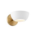 Savoy House M90113WHNB 1-Lumière 60W Blanc et laiton naturel Applique murale