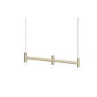 Suspendu linéaire Systema Staccato Sonneman 1783.14 36W 3 lumières laiton peint
