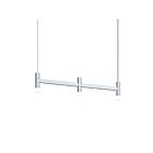 Suspendu linéaire Systema Staccato Sonneman 1783.16 36W 3 lumières aluminium satiné brillant