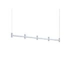 Suspendu linéaire Systema Staccato Sonneman 1785.16 105W 5 lumières aluminium satiné brillant