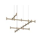 Suspendu à décalage Systema Staccato Sonneman 1788.14 2352W 28 lumières laiton peint