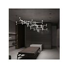 Suspendu à décalage Systema Staccato Sonneman 1788.25 2352W 28 lumières satin noir