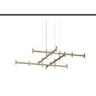 Suspendu en forme de dièse Systema Staccato Sonneman 1791.14 2352W 28 lumières laiton peint