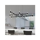 Suspendu en forme de dièse Systema Staccato Sonneman 1791.14 2352W 28 lumières laiton peint