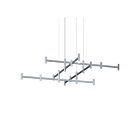 Suspendu en forme de dièse Systema Staccato Sonneman 1791.16 2352W 28 lumières aluminium satiné brillant