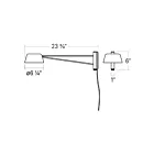 Sonneman 2030.25K 9W Noir satiné LED Applique murale