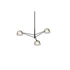 Sonneman 2033.25K 3-Lumières 9W Noir satiné LED Lustre