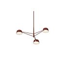 Sonneman 2033.73 3-Lumières 9W Rouge oxyde LED Lustre