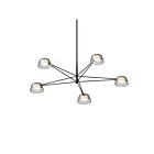 Sonneman 2035.25K 5-Lumières 9W Noir satiné LED Lustre