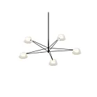 Sonneman 2035.25W 5-Lumières 9W Noir satiné LED Lustre