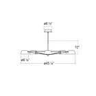 Sonneman 2035.73 5-Lumières 9W Rouge oxyde LED Lustre