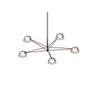 Sonneman 2035.73K 5-Lumières 9W Rouge oxyde LED Lustre