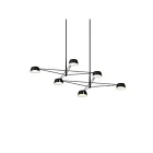 Sonneman 2036.25 6-Lumières 9W Noir satiné LED Lustre