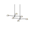 Sonneman 2036.25K 6-Lumières 9W Noir satiné LED Lustre