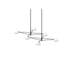 Sonneman 2036.25W 6-Lumières 9W Noir satiné LED Lustre