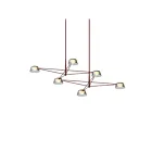 Sonneman 2036.73 6-Lumières 9W Rouge oxyde LED Lustre