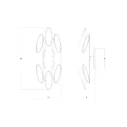 Sonneman 2043.01 66W Chrome poli LED Applique murale