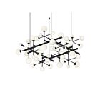 Suspendu carré Nebula Sonneman 2065.25 3W 15 lumières satin noir