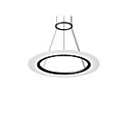 Suspendu LED à anneau Arctic Rings Sonneman 2071.25 12W 1 lumière satin noir