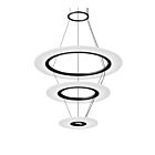 Suspendu LED à anneau Arctic Rings Sonneman 2075.25 22W 3 lumières satin noir