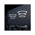 Suspendu LED à anneau Arctic Rings Sonneman 2076.25 50W 3 lumières satin noir