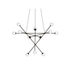 Suspendu Porton Alpha Sonneman 2082.37W 30W 12 lumières nickel noir poli