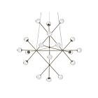 Suspendu Porton Beta Sonneman 2084.13W 48W 18 lumières nickel satiné