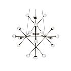 Suspendu Porton Beta Sonneman 2084.37W 48W 18 lumières nickel noir poli