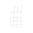 Sonneman 2105.25 1-Lumière 112W Noir satiné LED Lustre