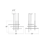 Sonneman 2106.14 1-Lumière 73W Finition laiton LED Lustre