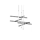 Sonneman 2106.25 1-Lumière 73W Noir satiné LED Lustre