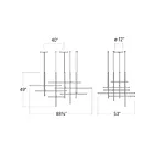 Sonneman 2109.25 1-Lumière 143W Noir satiné LED Lustre
