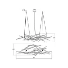 Sonneman 2155.13C-27 25-Lumières 50W Nickel satiné LED Lustre