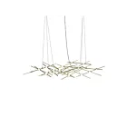 Sonneman 2155.38W 25-Lumières 50W Laiton satiné LED Lustre