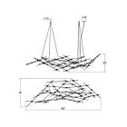 Sonneman 2158.13C-27 44-Lumières 92W Nickel satiné LED Lustre