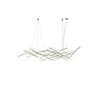 Sonneman 2158.38C-27 44-Lumières 92W Laiton satiné LED Lustre