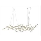 Sonneman 2158.38C 44-Lumières 92W Laiton satiné LED Lustre